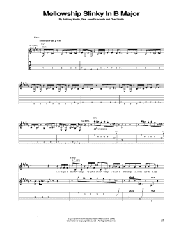 page one of Mellowship Slinky In B Major (Guitar Tab)