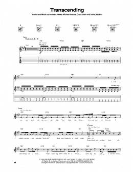 page one of Transcending (Guitar Tab)