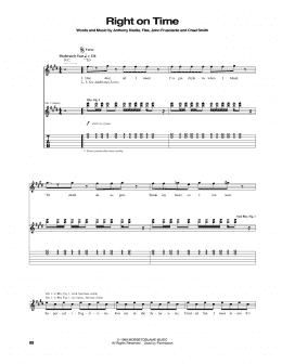 page one of Right On Time (Guitar Tab)