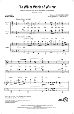 page one of The White World Of Winter (SATB Choir)