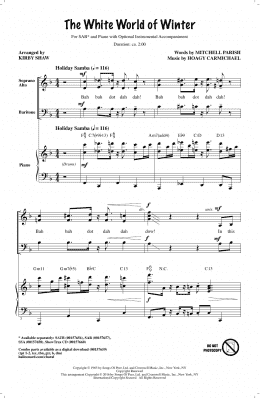 page one of The White World Of Winter (SAB Choir)