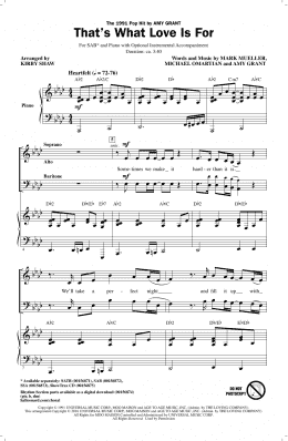 page one of That's What Love Is For (SAB Choir)