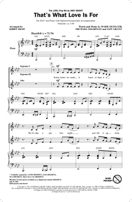 page one of That's What Love Is For (SSA Choir)