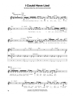 page one of I Could Have Lied (Bass Guitar Tab)