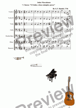 page one of O Father whose almighty -Handel