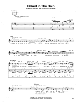 page one of Naked In The Rain (Bass Guitar Tab)