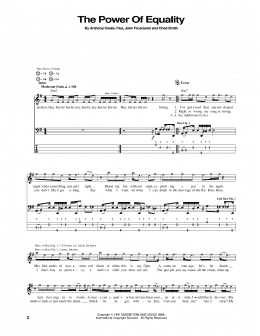 page one of The Power Of Equality (Bass Guitar Tab)