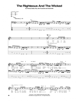 page one of The Righteous And The Wicked (Bass Guitar Tab)