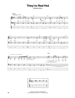 page one of They're Red Hot (Bass Guitar Tab)