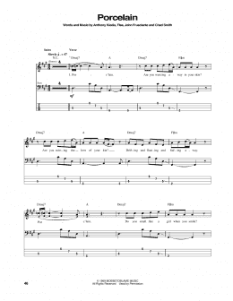 page one of Porcelain (Bass Guitar Tab)