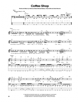 page one of Coffee Shop (Bass Guitar Tab)