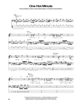 page one of One Hot Minute (Bass Guitar Tab)