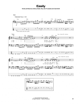 page one of Easily (Bass Guitar Tab)
