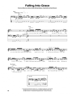 page one of Falling Into Grace (Bass Guitar Tab)