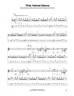page one of This Velvet Glove (Bass Guitar Tab)