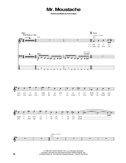 page one of Mr. Moustache (Bass Guitar Tab)