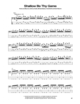 page one of Shallow Be Thy Game (Bass Guitar Tab)