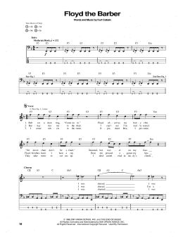 page one of Floyd The Barber (Bass Guitar Tab)