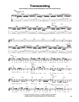 page one of Transcending (Bass Guitar Tab)