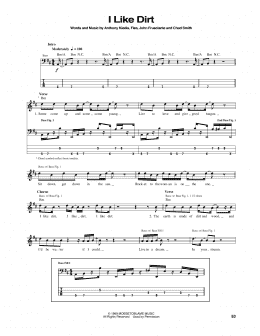 page one of I Like Dirt (Bass Guitar Tab)