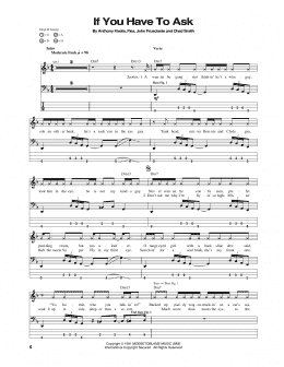 page one of If You Have To Ask (Bass Guitar Tab)