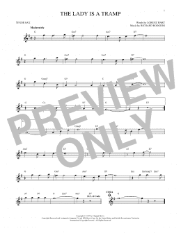 page one of The Lady Is A Tramp (Tenor Sax Solo)