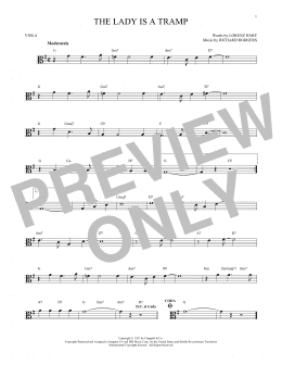 page one of The Lady Is A Tramp (Viola Solo)