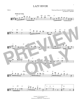 page one of Lazy River (Viola Solo)