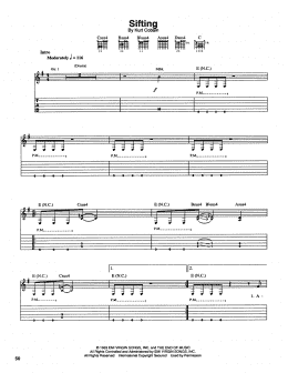 page one of Sifting (Guitar Tab)