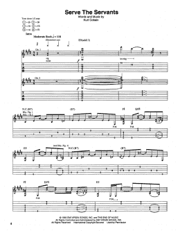 page one of Serve The Servants (Guitar Tab)