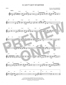page one of I Can't Get Started (French Horn Solo)
