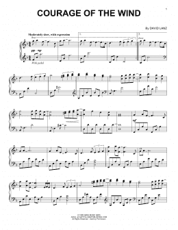 page one of Courage Of The Wind (Piano Solo)