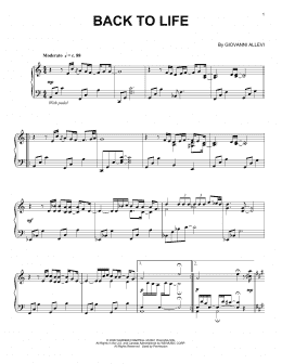 page one of Back To Life (Piano Solo)