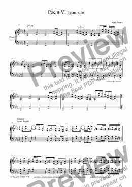 page one of Poem Musicale No 6 [piano solo]