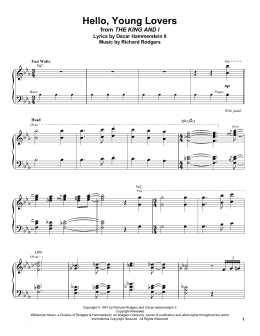 page one of Hello, Young Lovers (Piano Transcription)