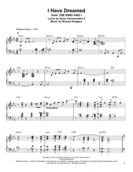 page one of I Have Dreamed (Piano Transcription)