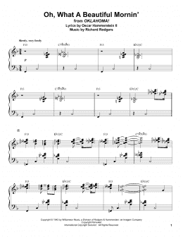page one of Oh, What A Beautiful Mornin' (from Oklahoma!) (Piano Transcription)