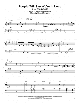 page one of People Will Say We're In Love (from Oklahoma!) (Piano Transcription)