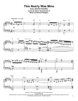 page one of This Nearly Was Mine (Piano Transcription)