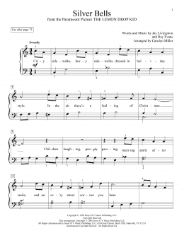 page one of Silver Bells (Educational Piano)