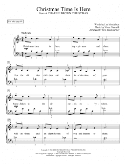 page one of Christmas Time Is Here (arr. Eric Baumgartner) (Educational Piano)