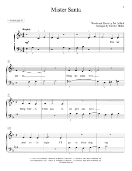 page one of Mister Santa (Educational Piano)