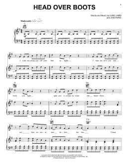 page one of Head Over Boots (Piano, Vocal & Guitar Chords (Right-Hand Melody))