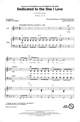page one of Dedicated To The One I Love (SATB Choir)