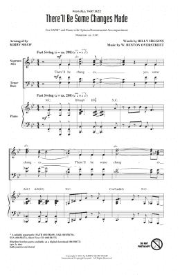page one of There'll Be Some Changes Made (SATB Choir)