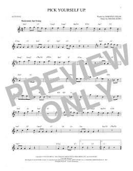 page one of Pick Yourself Up (Alto Sax Solo)