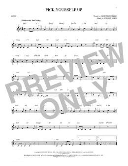 page one of Pick Yourself Up (French Horn Solo)