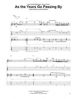 page one of As The Years Go Passing By (Guitar Tab)