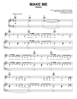 page one of Make Me (Oooh) (Piano, Vocal & Guitar Chords (Right-Hand Melody))