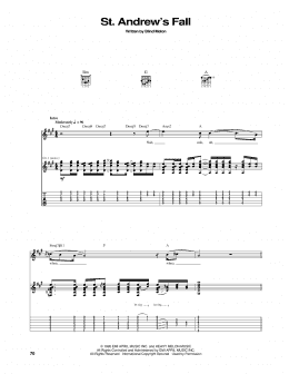 page one of St. Andrew's Fall (Guitar Tab)